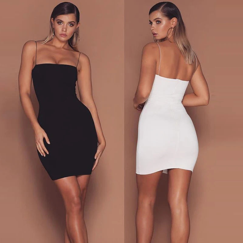 Sexy Robe Woman Straps Slim Sleeveless Halter Stretch